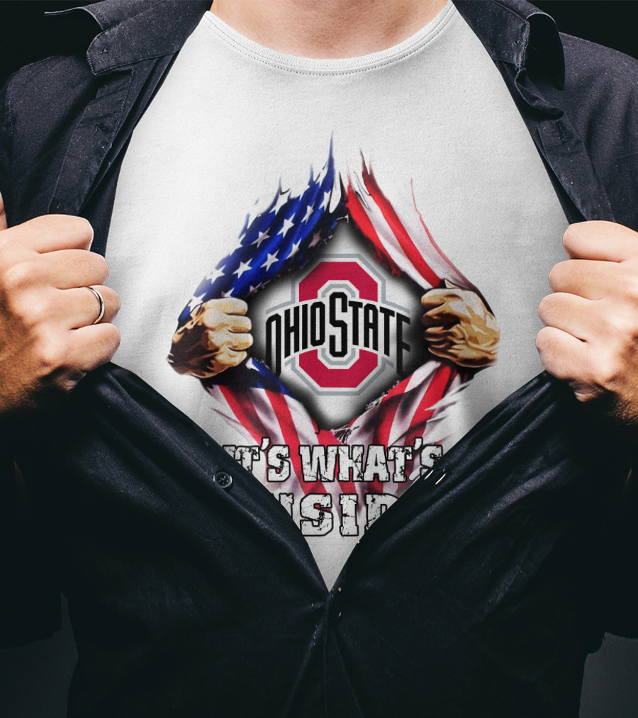 Ohio State It's What's Inside American Flag Ncaa T-Shirt