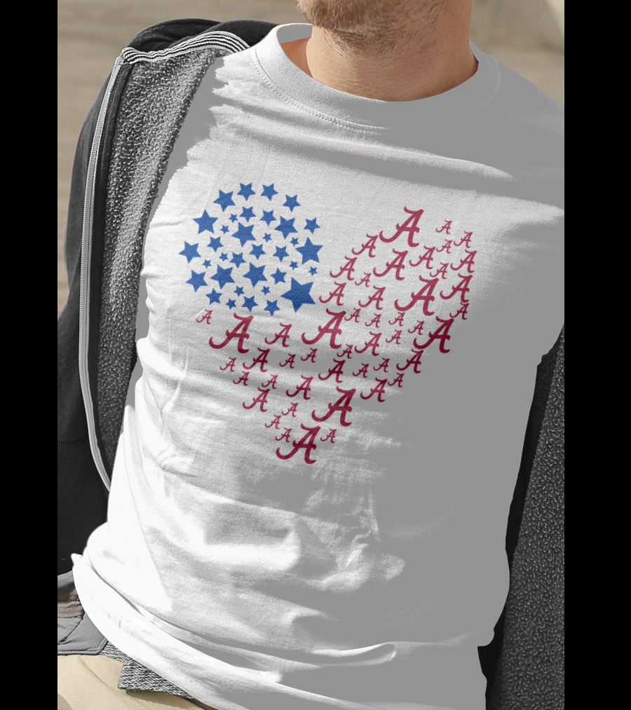 Heartflag Alabama Stars Red Blue T-Shirt