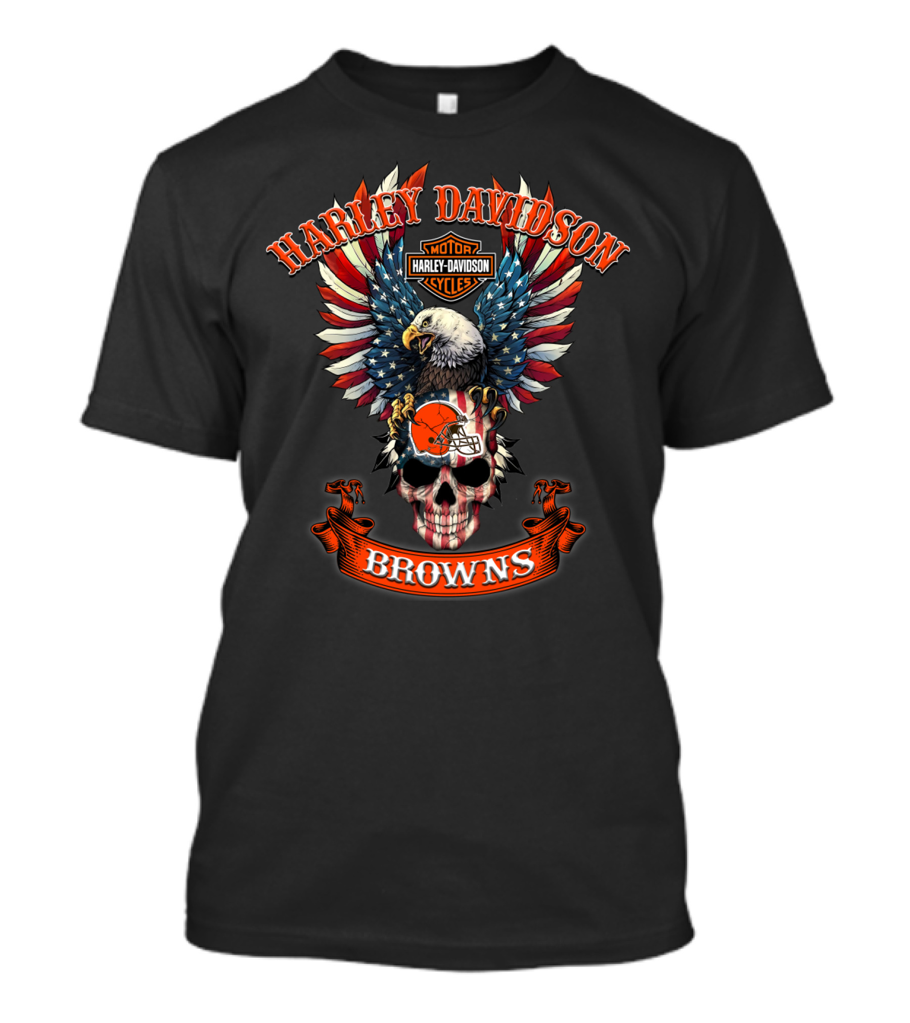Harley Davidson Motor Cycles Browns T-Shirt