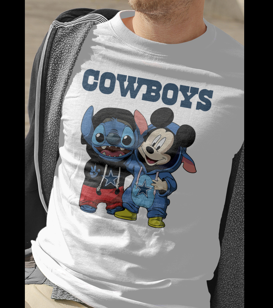 Cowboys Disney Stitch Mickey T-Shirt