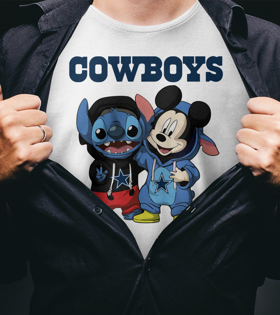 Cowboys Disney Stitch Mickey T-Shirt