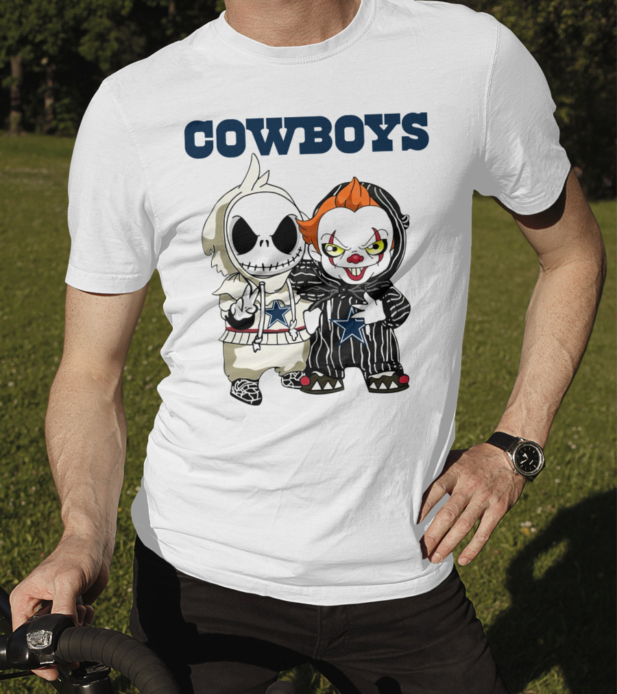 Cowboys Jack Skellington Pennywise With Stars T-Shirt