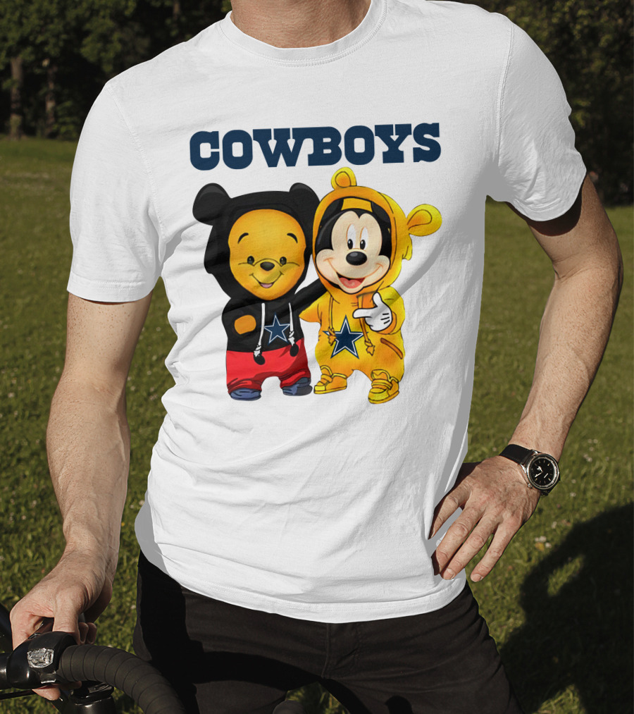 Cowboys Pooh Mickey Stars T-Shirt