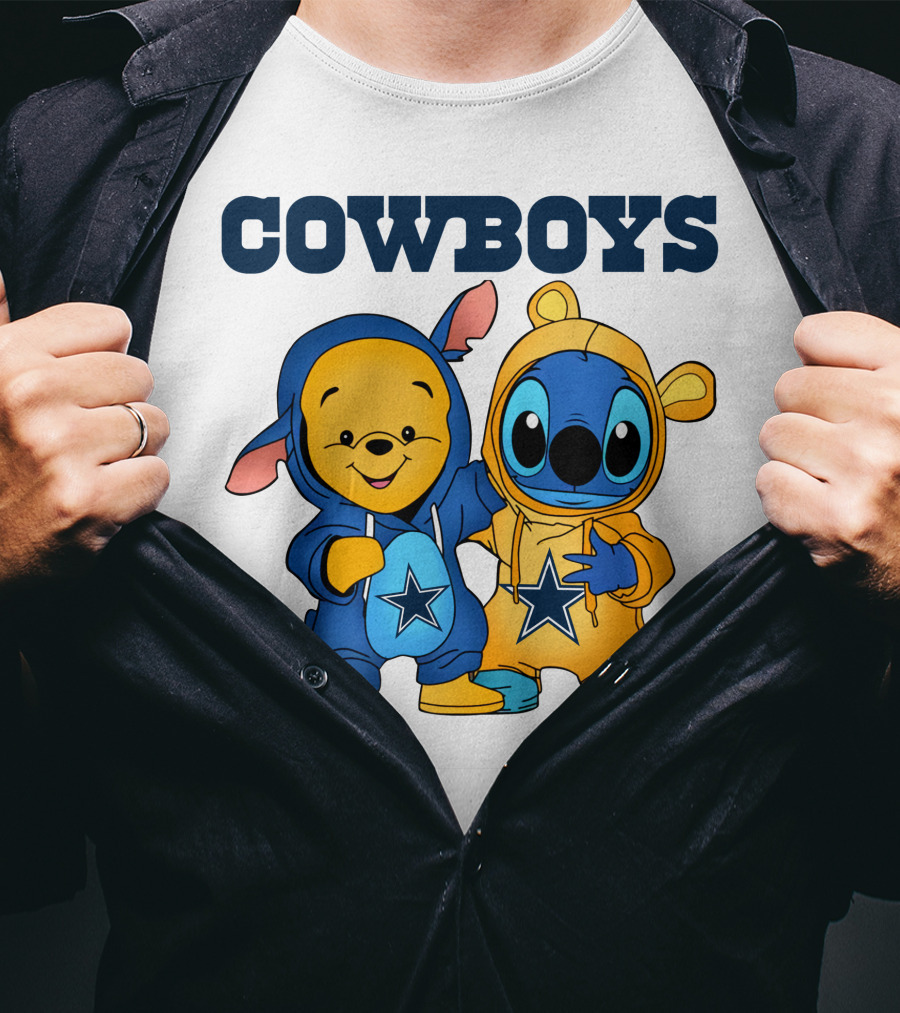 Cowboys Pooh Stitch Outfit T-Shirt