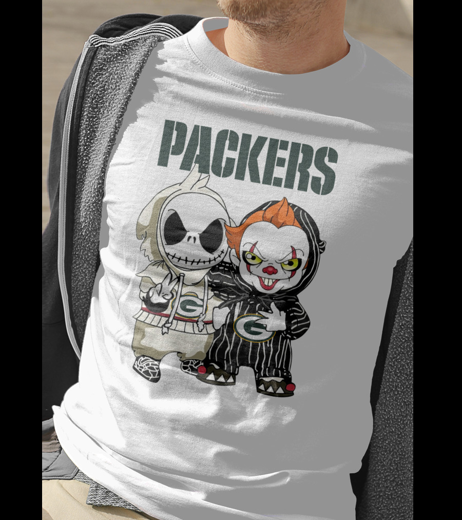 Packers Jack Skellington And Pennywise Crossover T-Shirt