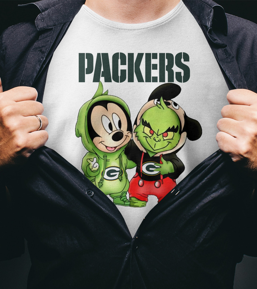 Packers Mickey And Grinch T-Shirt