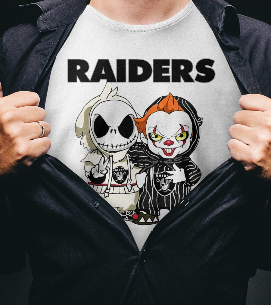 Raiders Jack-Pennywise Crossover Characters T-Shirt