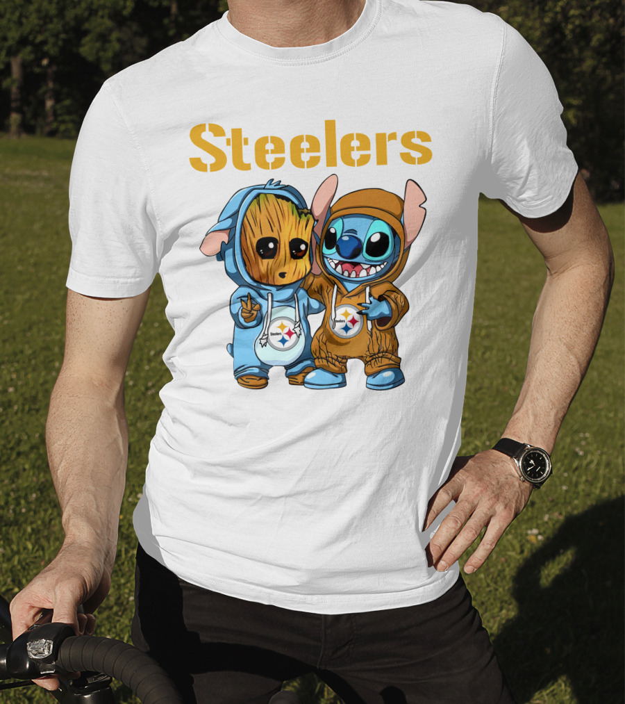 Steelers Groot And Stitch NFL25 Disney T-Shirt