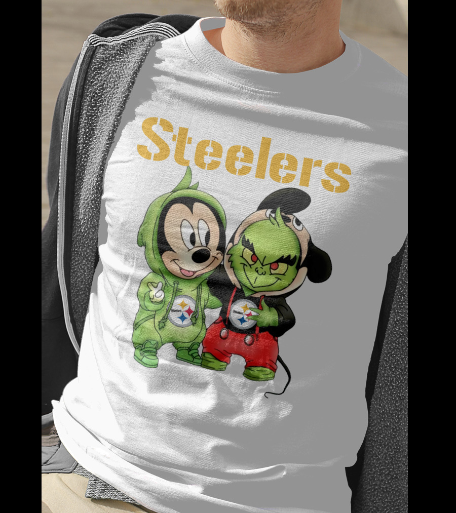 Steelers Mickey And Grinch T-Shirt