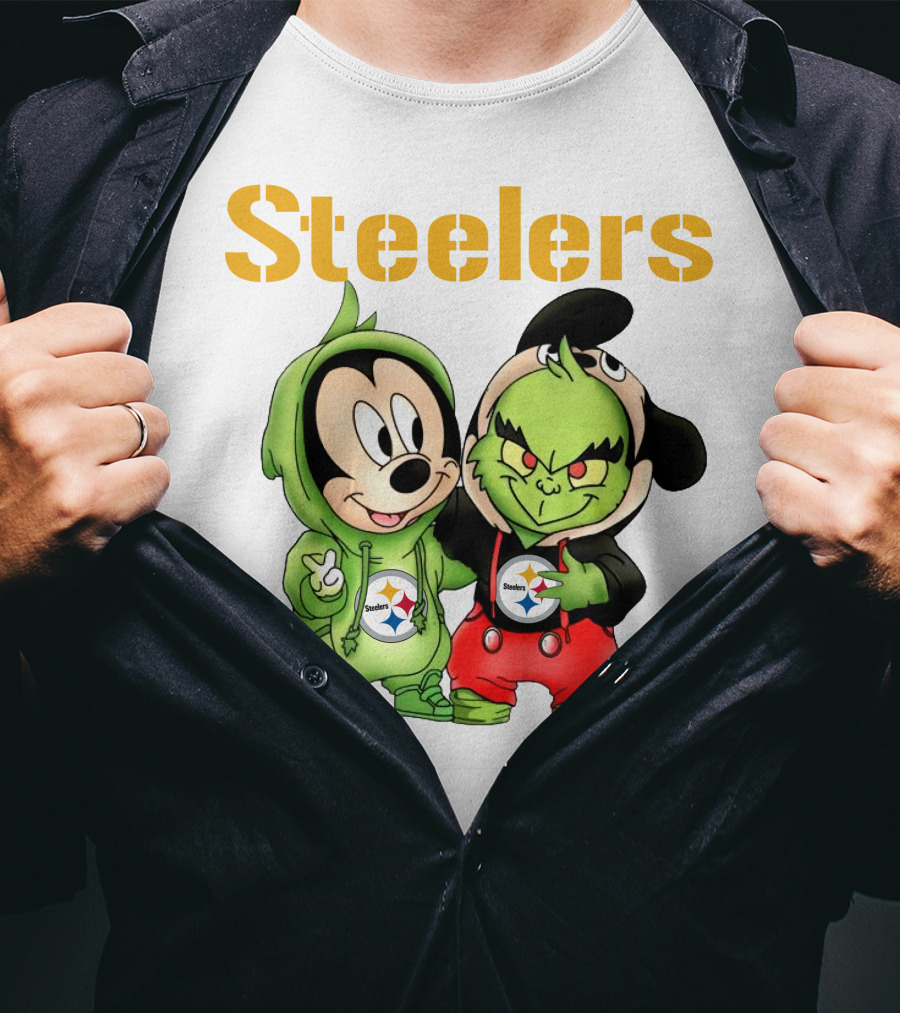 Steelers Mickey And Grinch T-Shirt