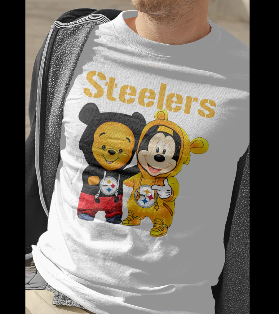 Steelers Pooh Mickey T-Shirt