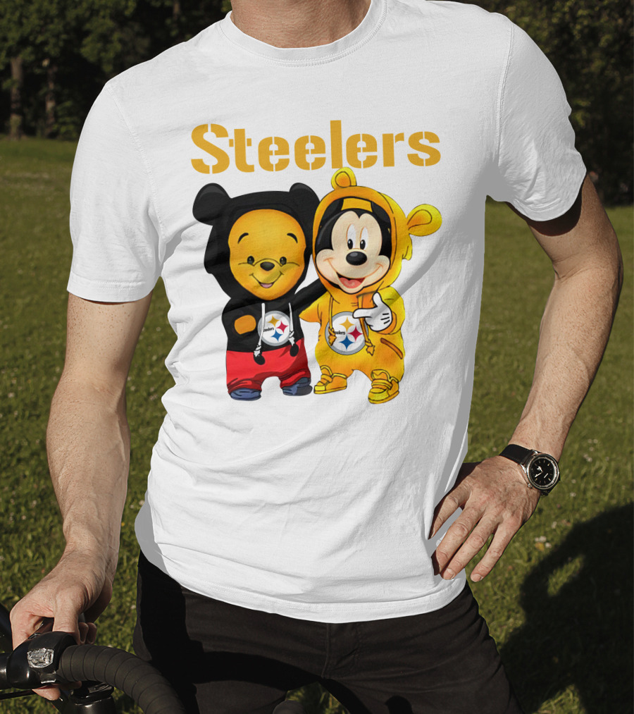 Steelers Pooh Mickey T-Shirt