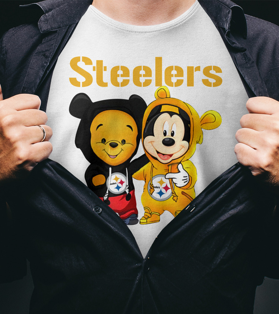 Steelers Pooh Mickey T-Shirt