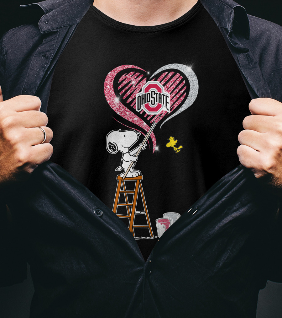 Snoopy Ohio State Heart T-Shirt