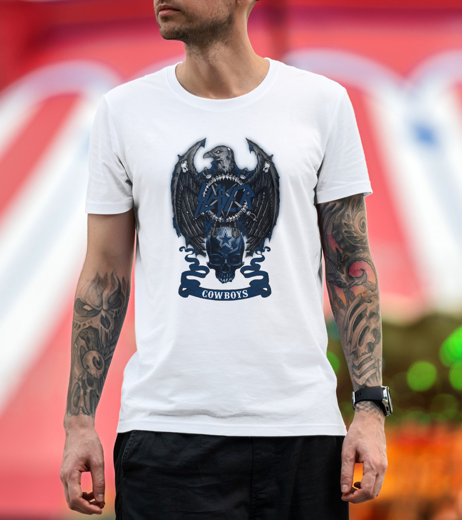 Slayer Cowboys Skull With Eagle And Star T-Shirt