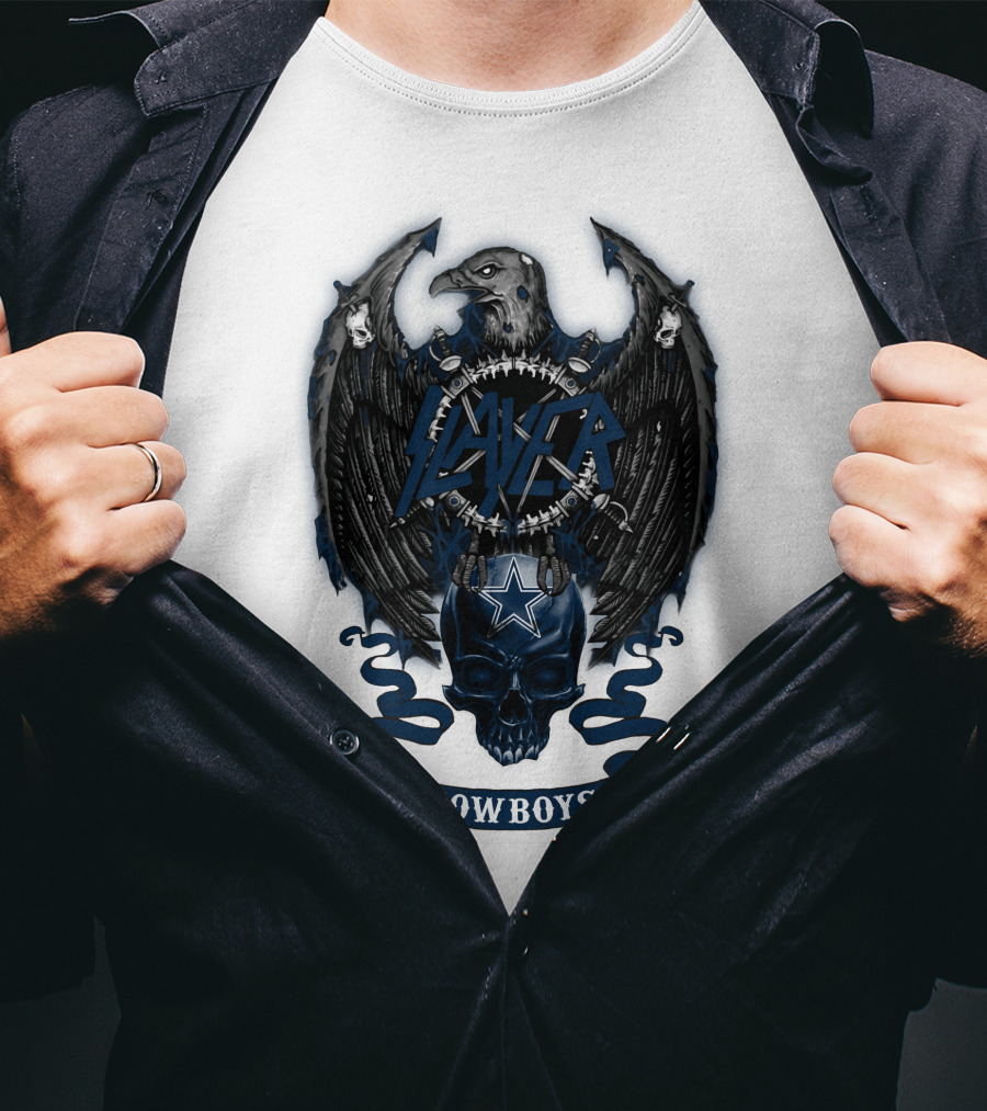 Slayer Cowboys Skull With Eagle And Star T-Shirt