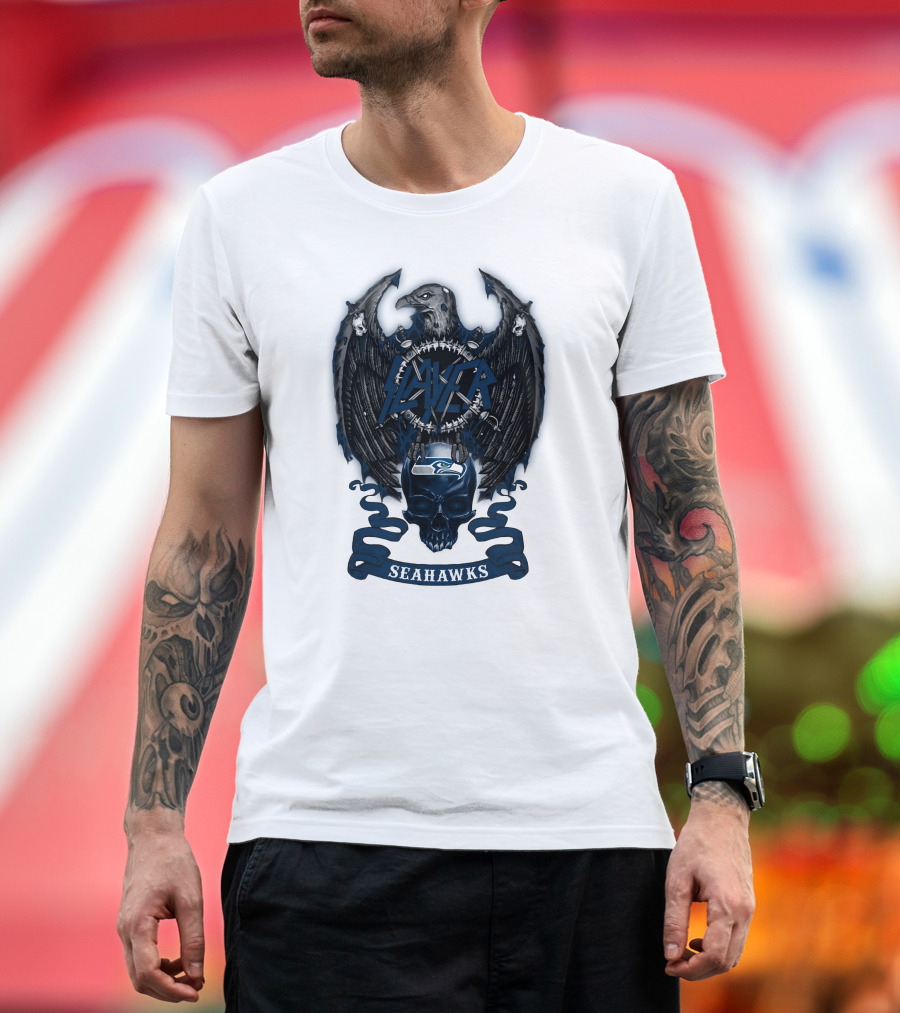 Skull Seahawks Slayer Nfl 29 T-Shirt