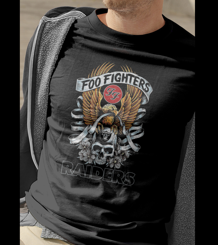 Foo Fighters Raiders Skull And Eagle T-Shirt