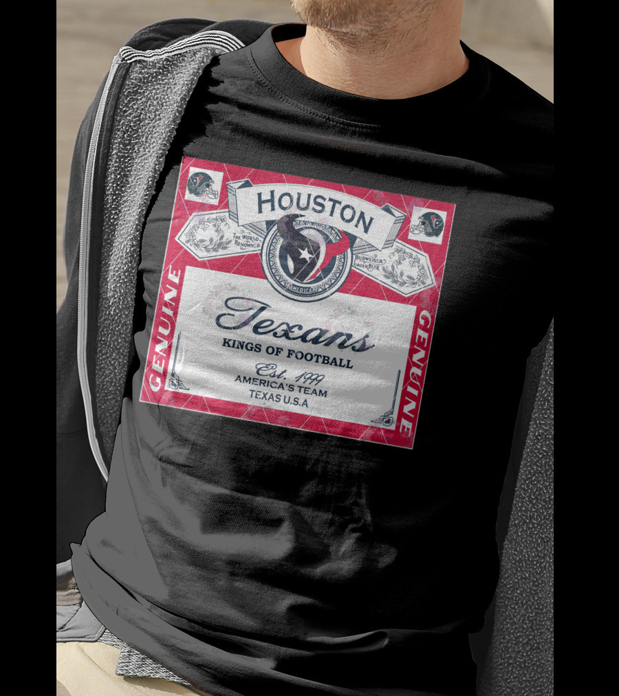 Houston Texans Kings Of Football America's Team Est. 1999 Texas U.S.A Genuine T-Shirt