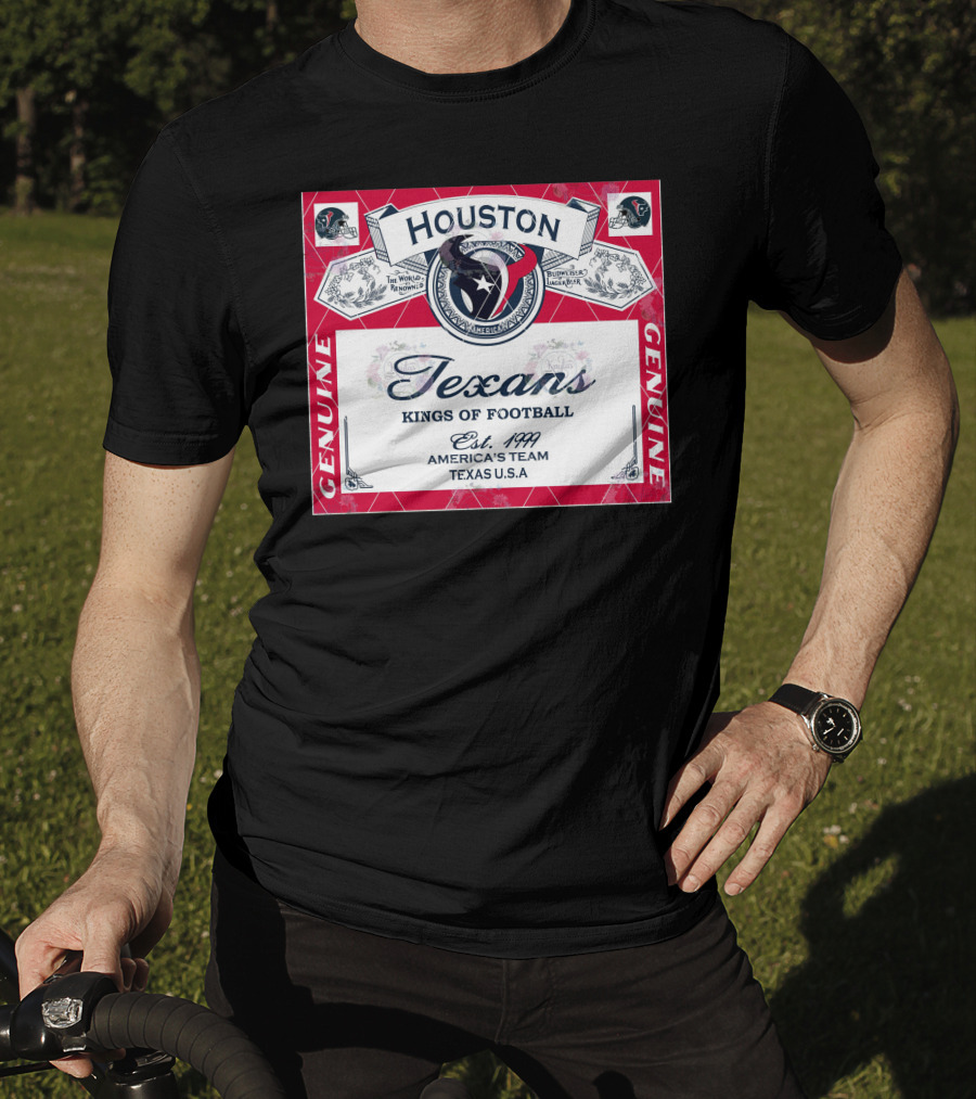 Houston Texans Kings Of Football America's Team Est. 1999 Texas U.S.A Genuine T-Shirt