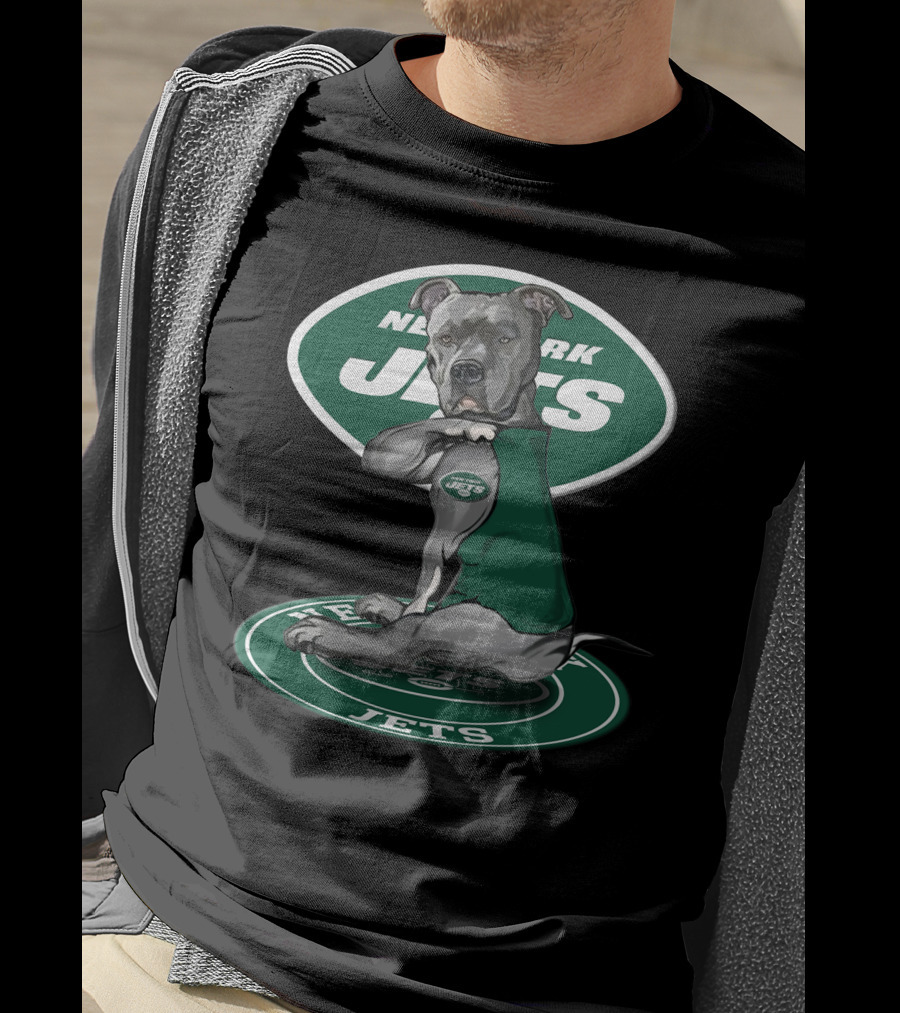 New York Jets Dog Mascot In Team Outfit T-Shirt