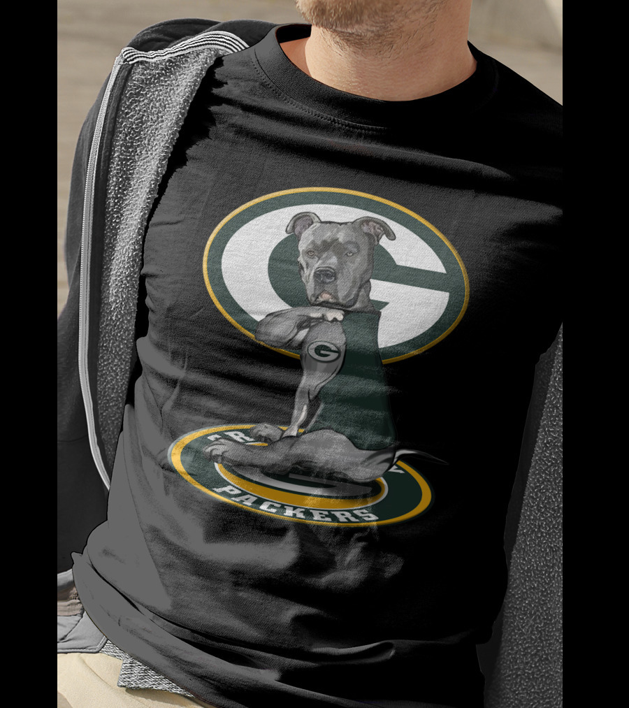 Green Bay Packers Pitbull Dog T-Shirt