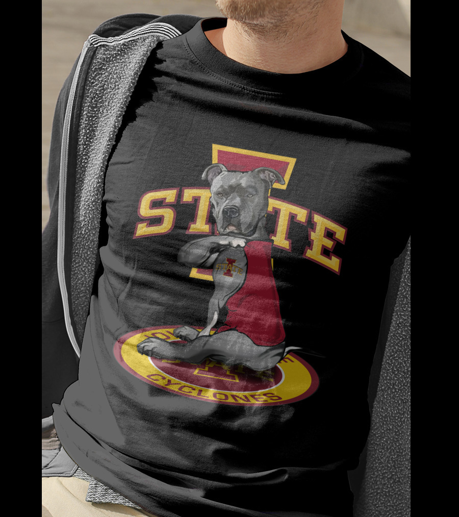 Iowa State Cyclones Dog Mascot With State T-Shirt