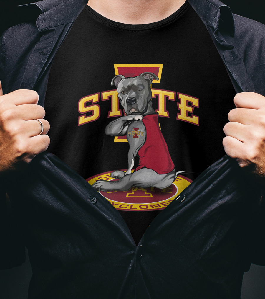 Iowa State Cyclones Dog Mascot With State T-Shirt
