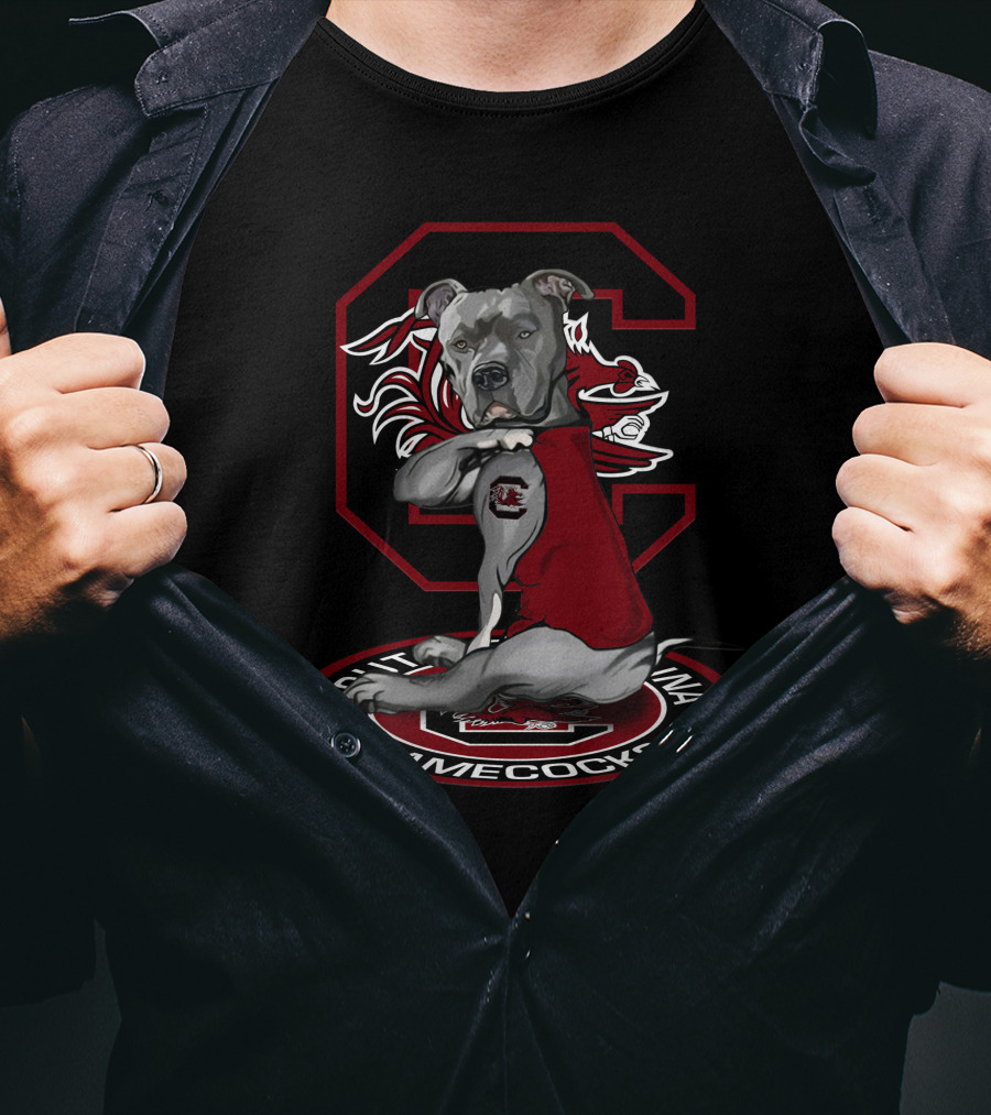 South Carolina Gamecocks Dog With Logo And Mascot T-Shirt
