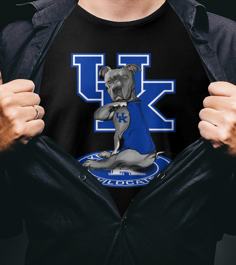 Uk Wildcats Pit Bull Mascot Tattoo Kentucky Wildcats T-Shirt