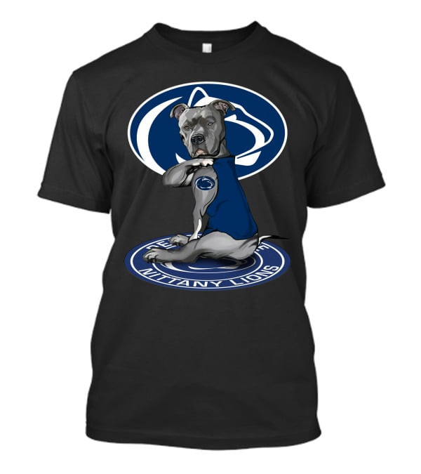 Penn State Nittany Lions Dog With Logo And Jersey T-Shirt
