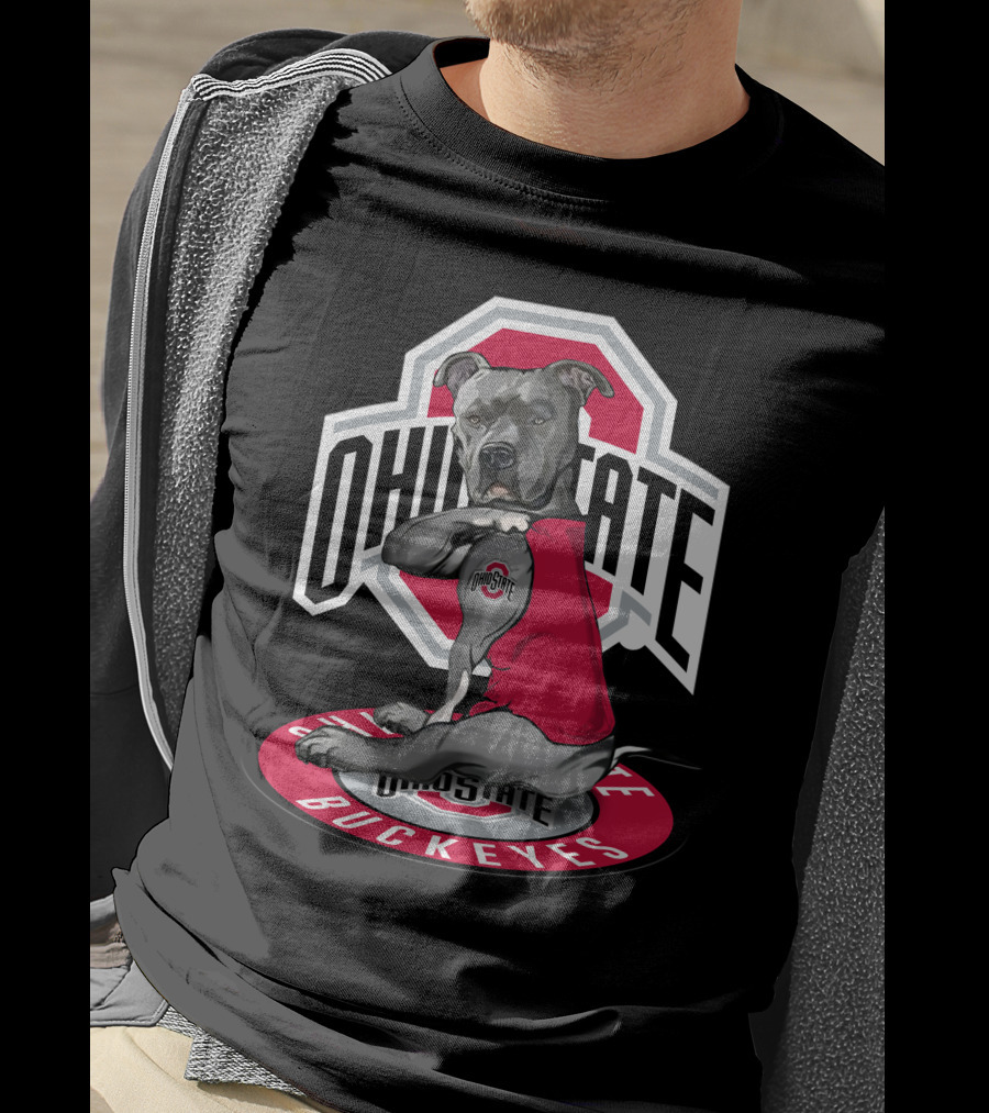 Ohio State Buckeyes Dog In Red Vest T-Shirt