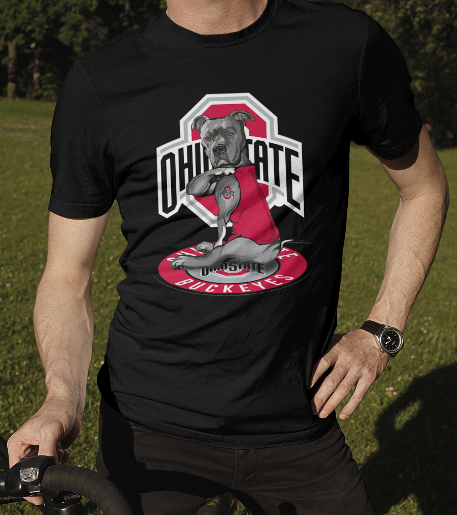 Ohio State Buckeyes Dog In Red Vest T-Shirt