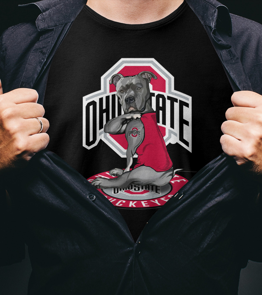 Ohio State Buckeyes Dog In Red Vest T-Shirt