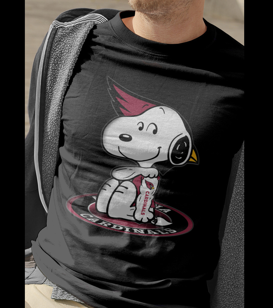 Arizona Cardinals Snoopy Peanuts Nfl Logo Mashup T-Shirt