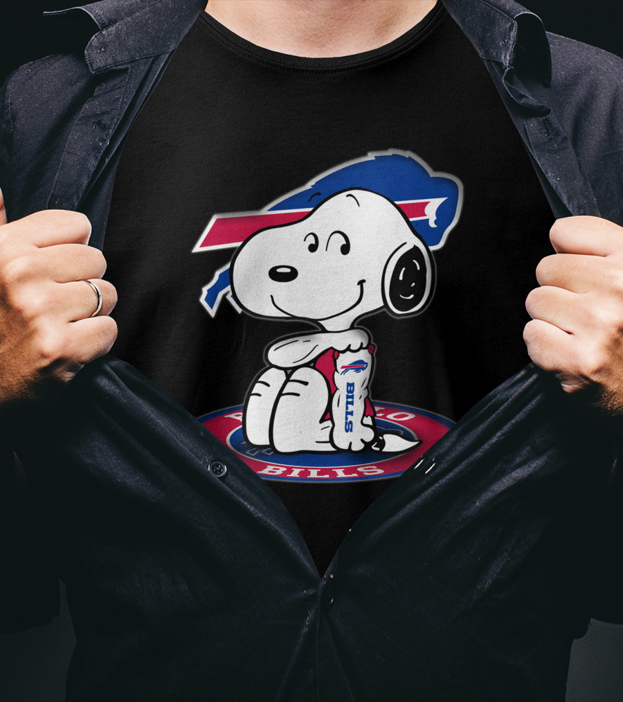 Snoopy Buffalo Bills Nfl Peanuts Collaboration T-Shirt