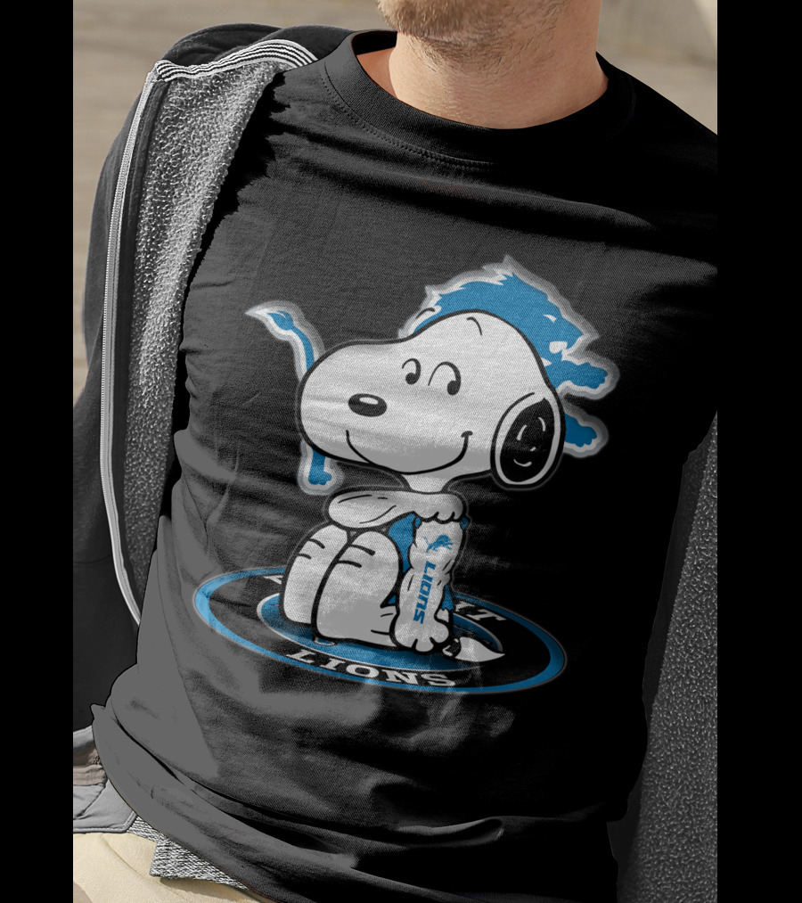 Snoopy Detroit Lions Football Peanuts Nfl Team T-Shirt