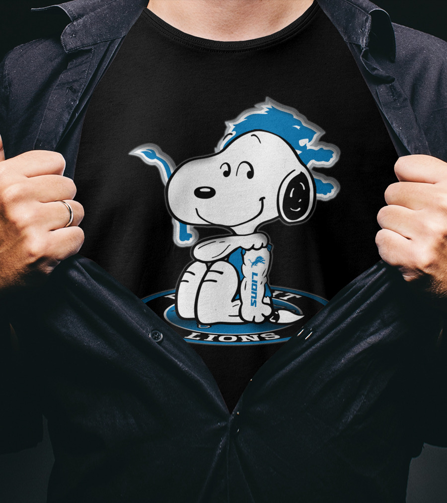 Snoopy Detroit Lions Football Peanuts Nfl Team T-Shirt