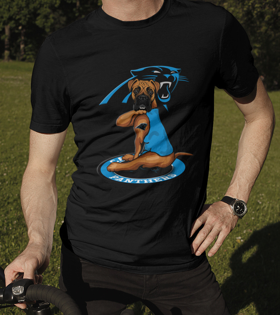 Carolina Panthers Dog Logo Style T-Shirt