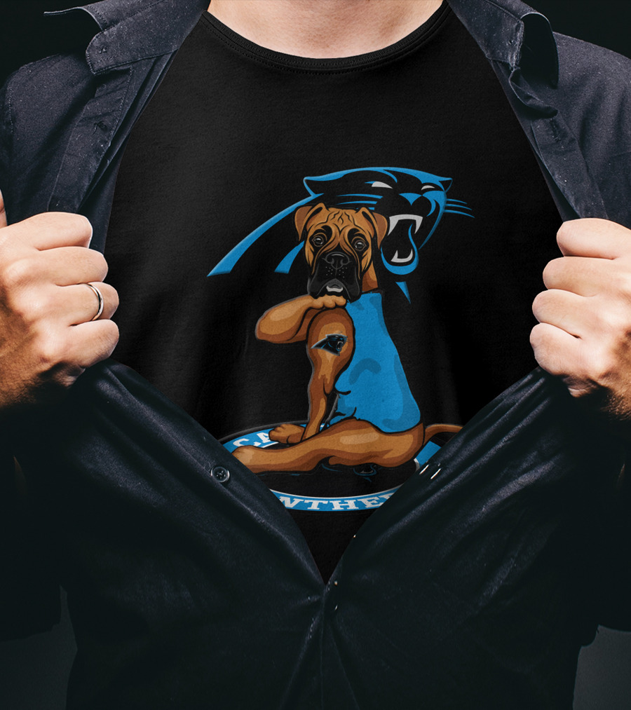 Carolina Panthers Dog Logo Style T-Shirt