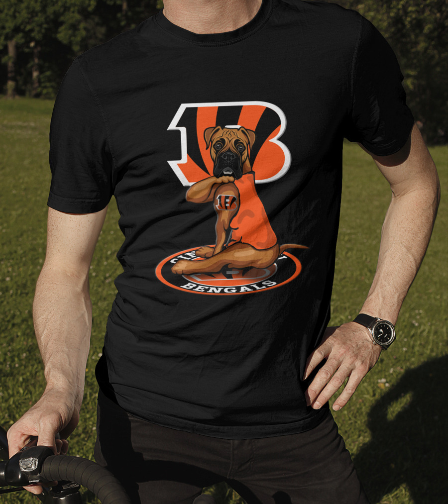 Cincinnati Bengals Dog Logo Football Team T-Shirt