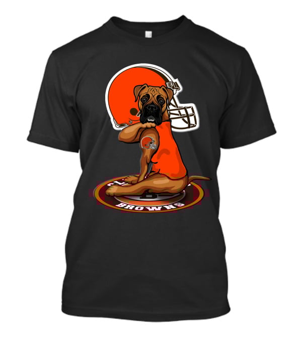 Cleveland Browns Dog Mascot With Helmet T-Shirt
