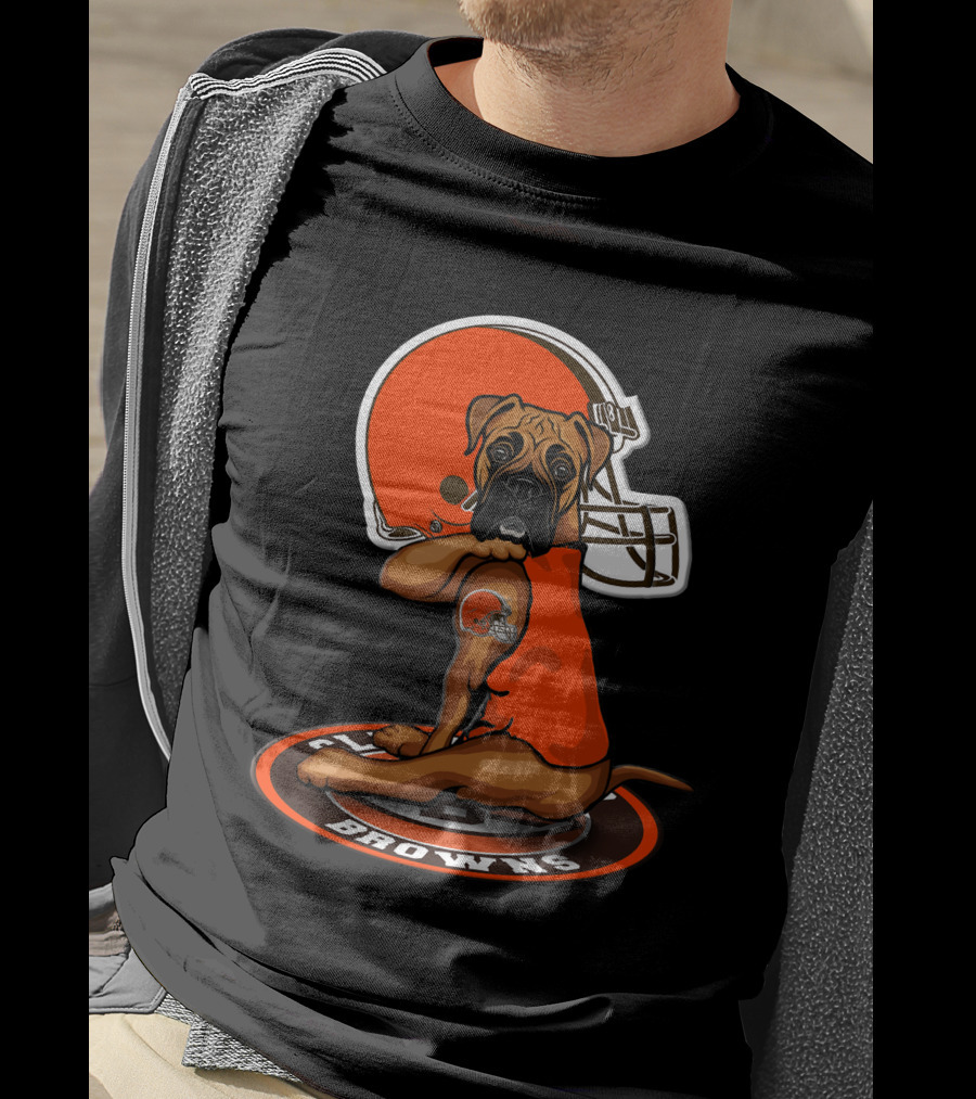 Cleveland Browns Dog Mascot With Helmet T-Shirt