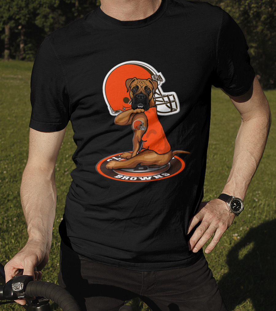 Cleveland Browns Dog Mascot With Helmet T-Shirt