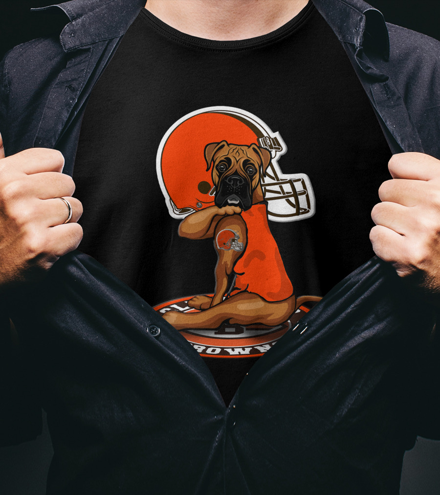 Cleveland Browns Dog Mascot With Helmet T-Shirt
