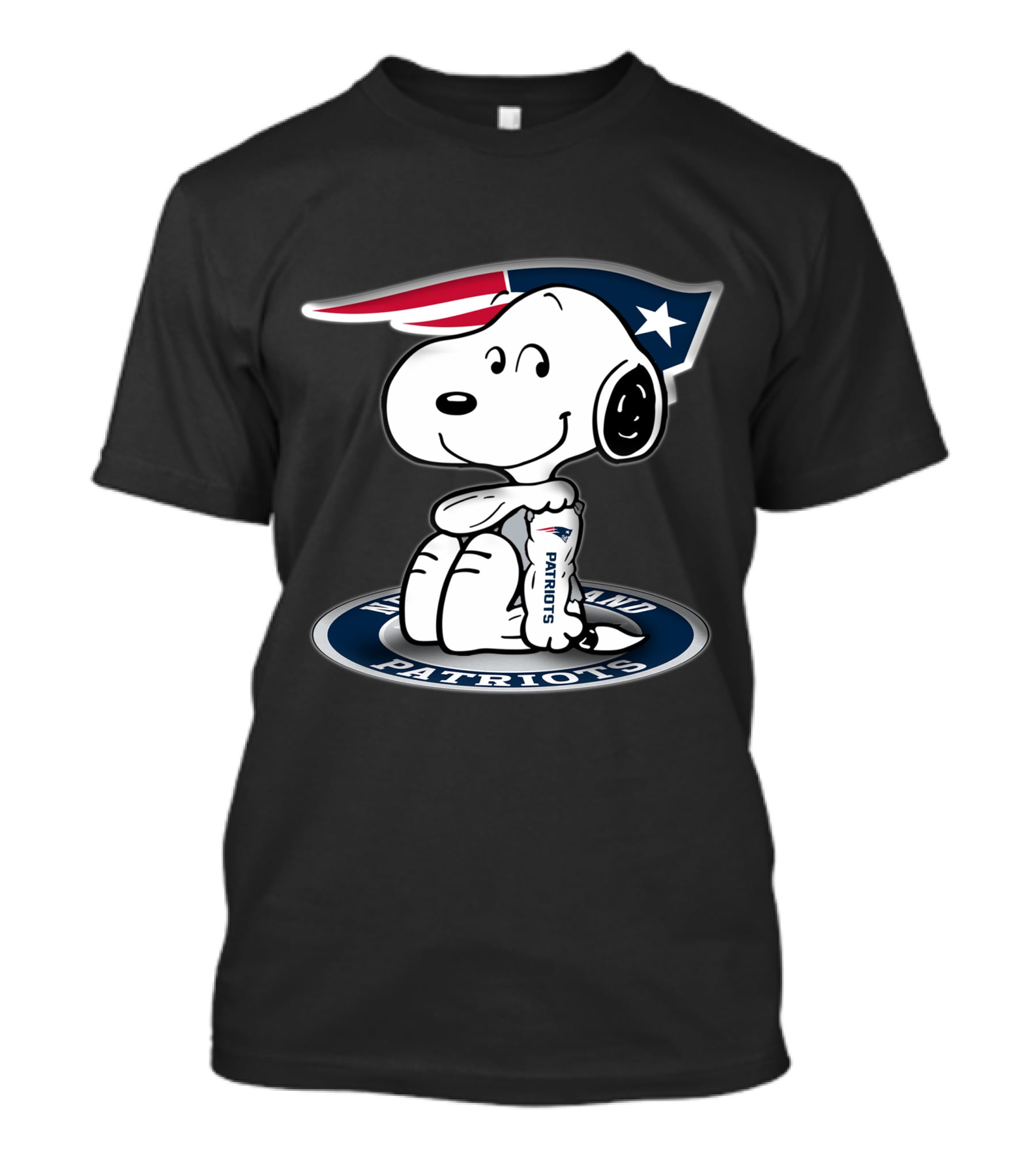 Snoopy New England Patriots Fan With Team T-Shirt