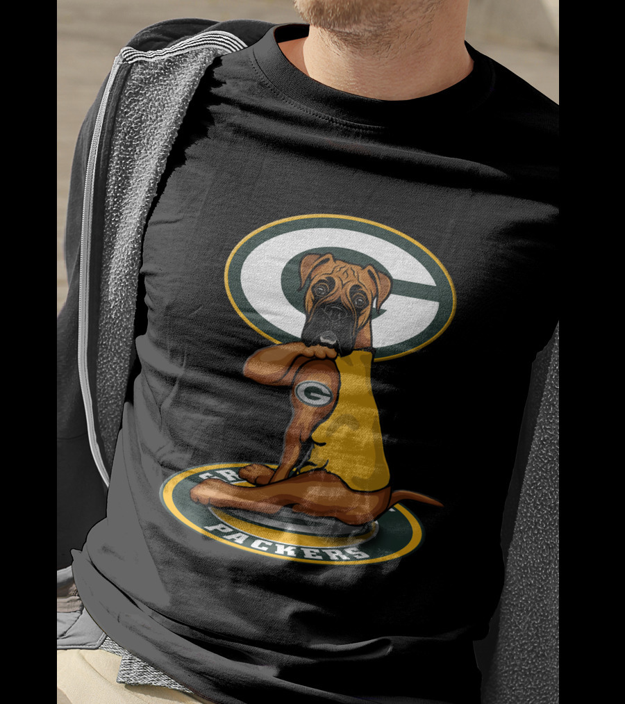 Green Bay Packers Boxer Dog T-Shirt