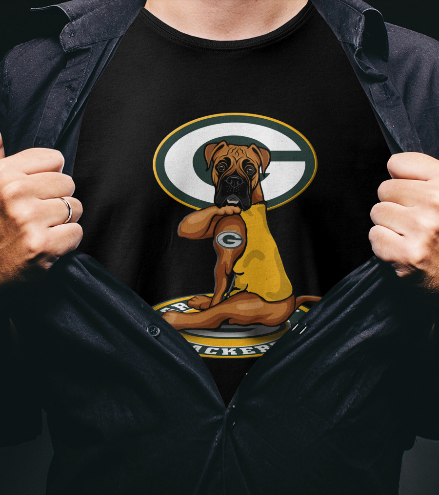 Green Bay Packers Boxer Dog T-Shirt