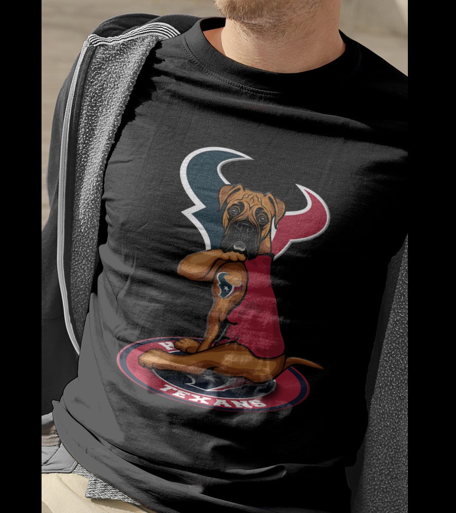 Houston Texans Boxer Dog T-Shirt