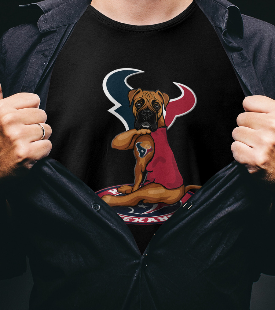 Houston Texans Boxer Dog T-Shirt